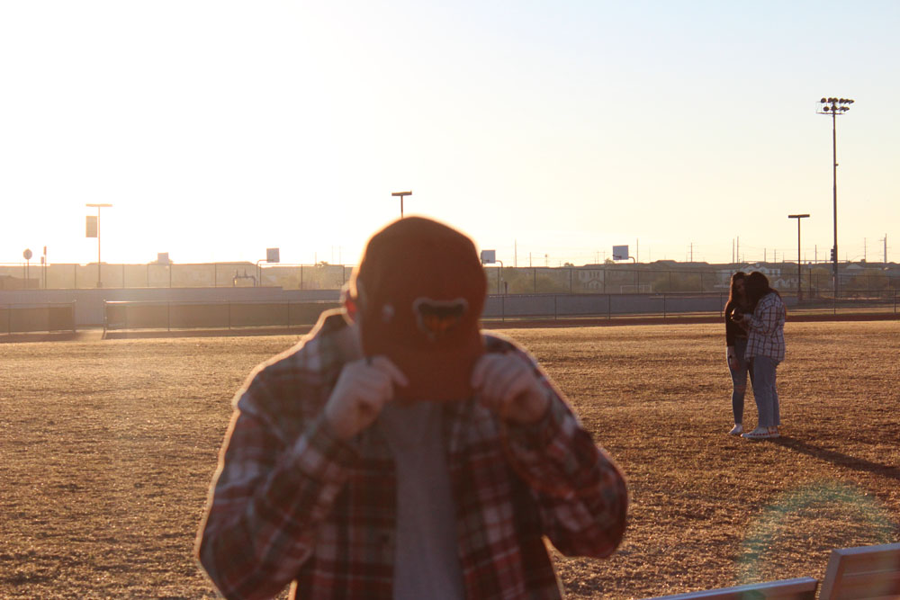 Jake standing behind the sky