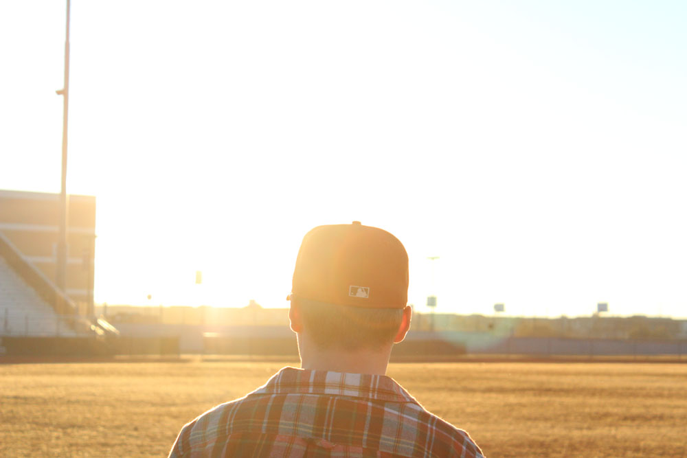 Jake looking into sun