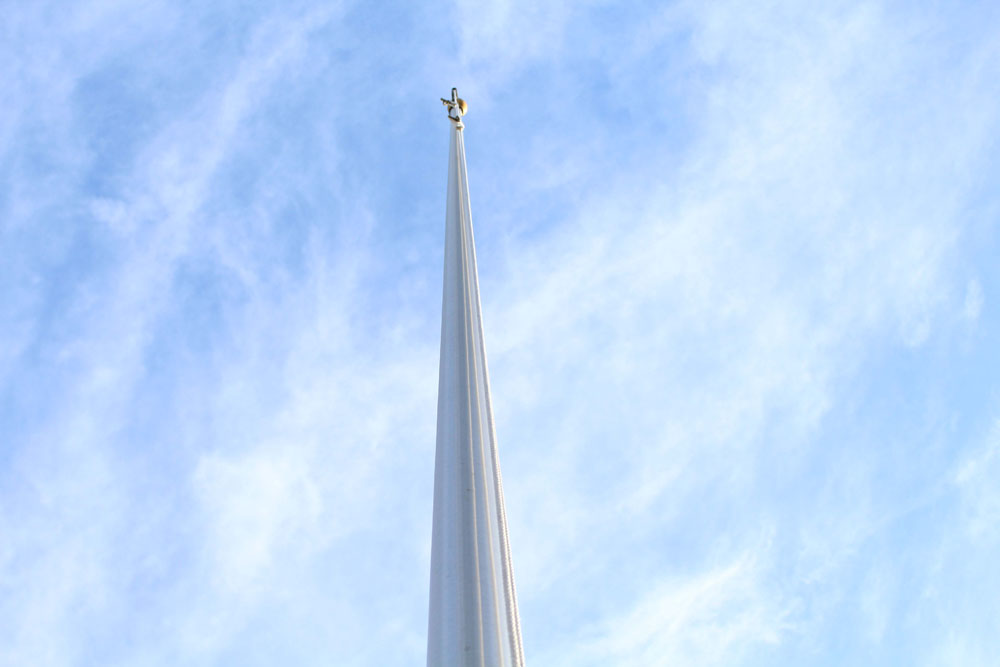 Picture of Flag Pole With Sky Background