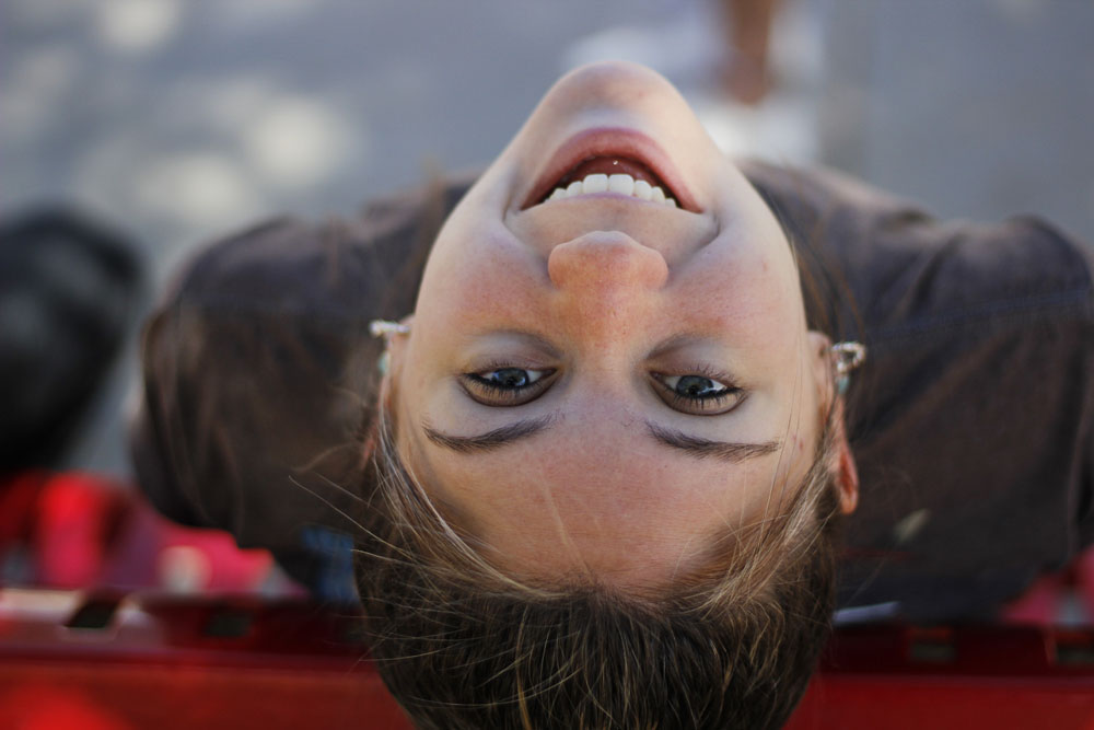 Tatum's head upsidedown