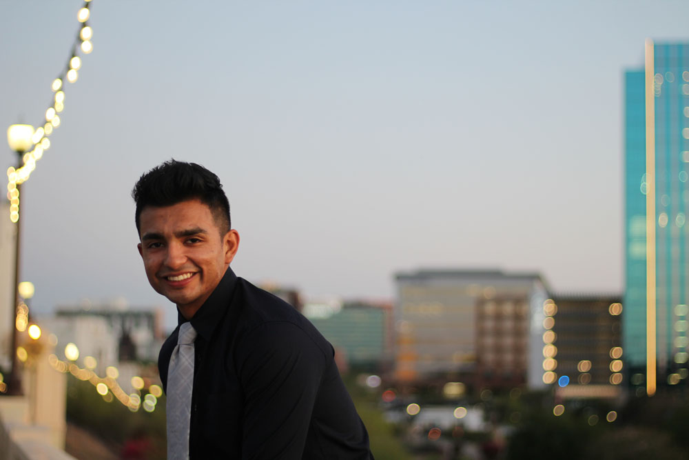 Erick on Mill Ave bridge