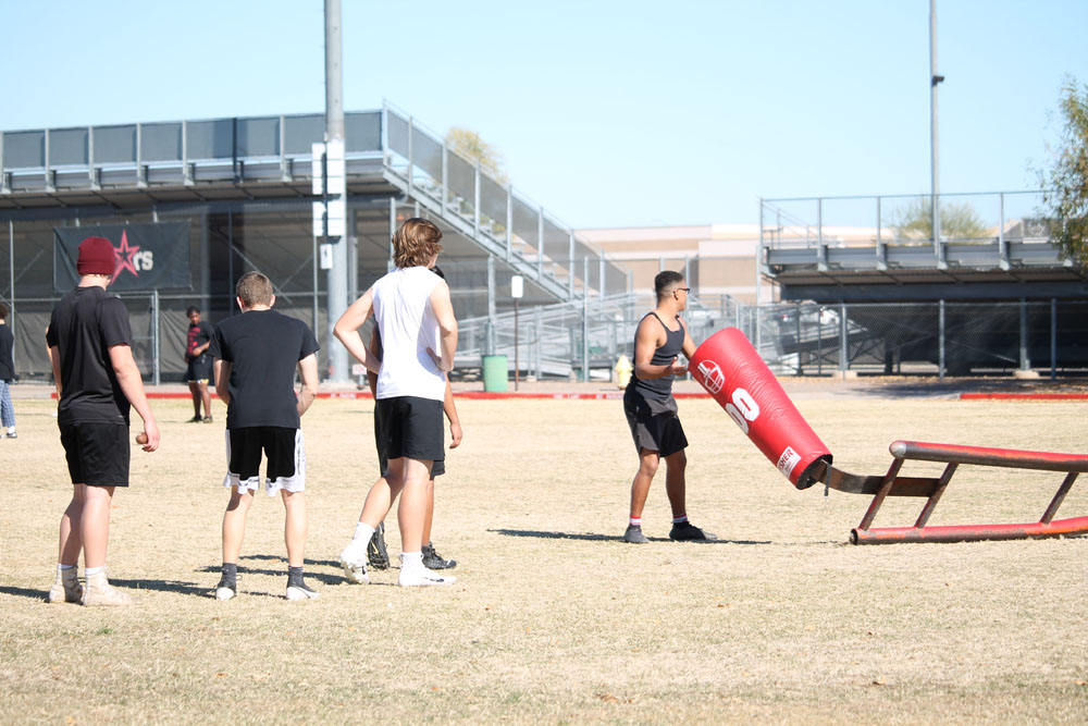 football boys putting in work