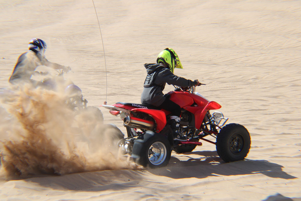 Grady kicking up dust!