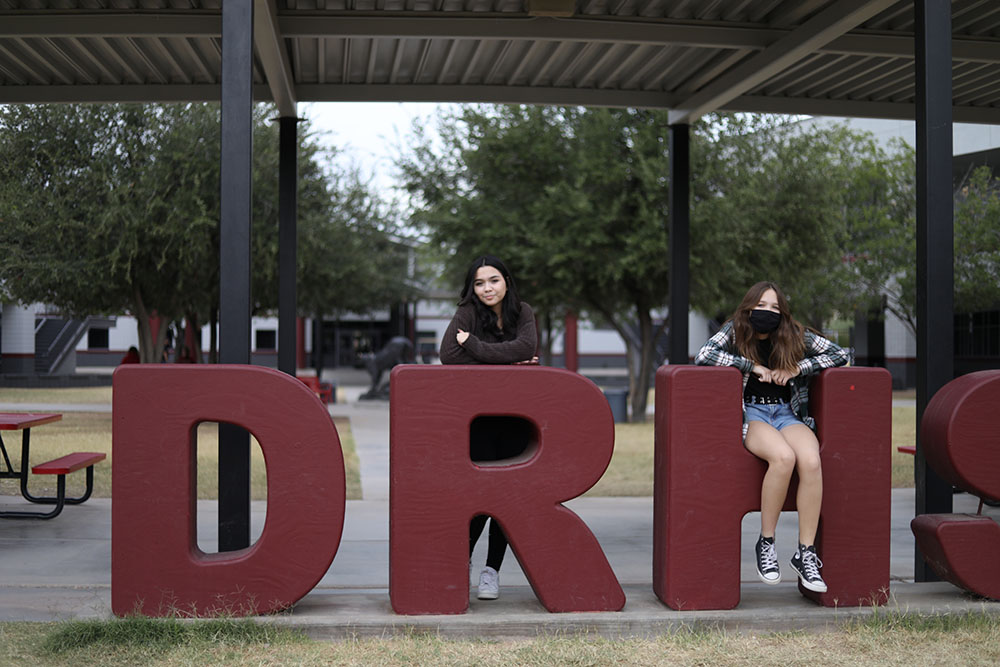 Alexia and Samantha on Desert Ridge letters