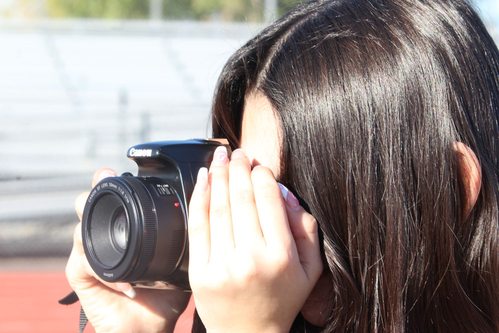 Ethina Amado taking a picture