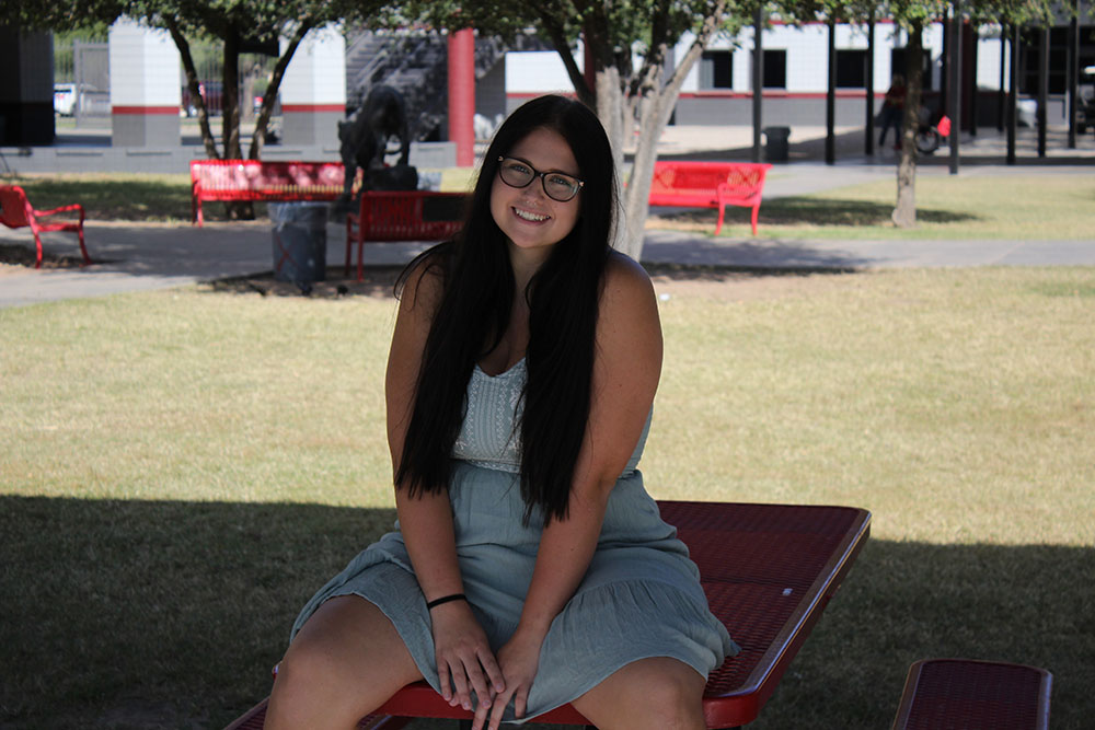 Jenna in the Courtyard