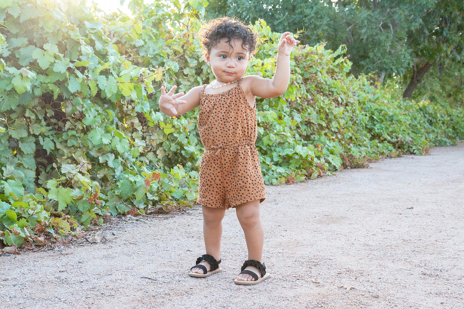 Caris Sanchez Tae Waving her arms
