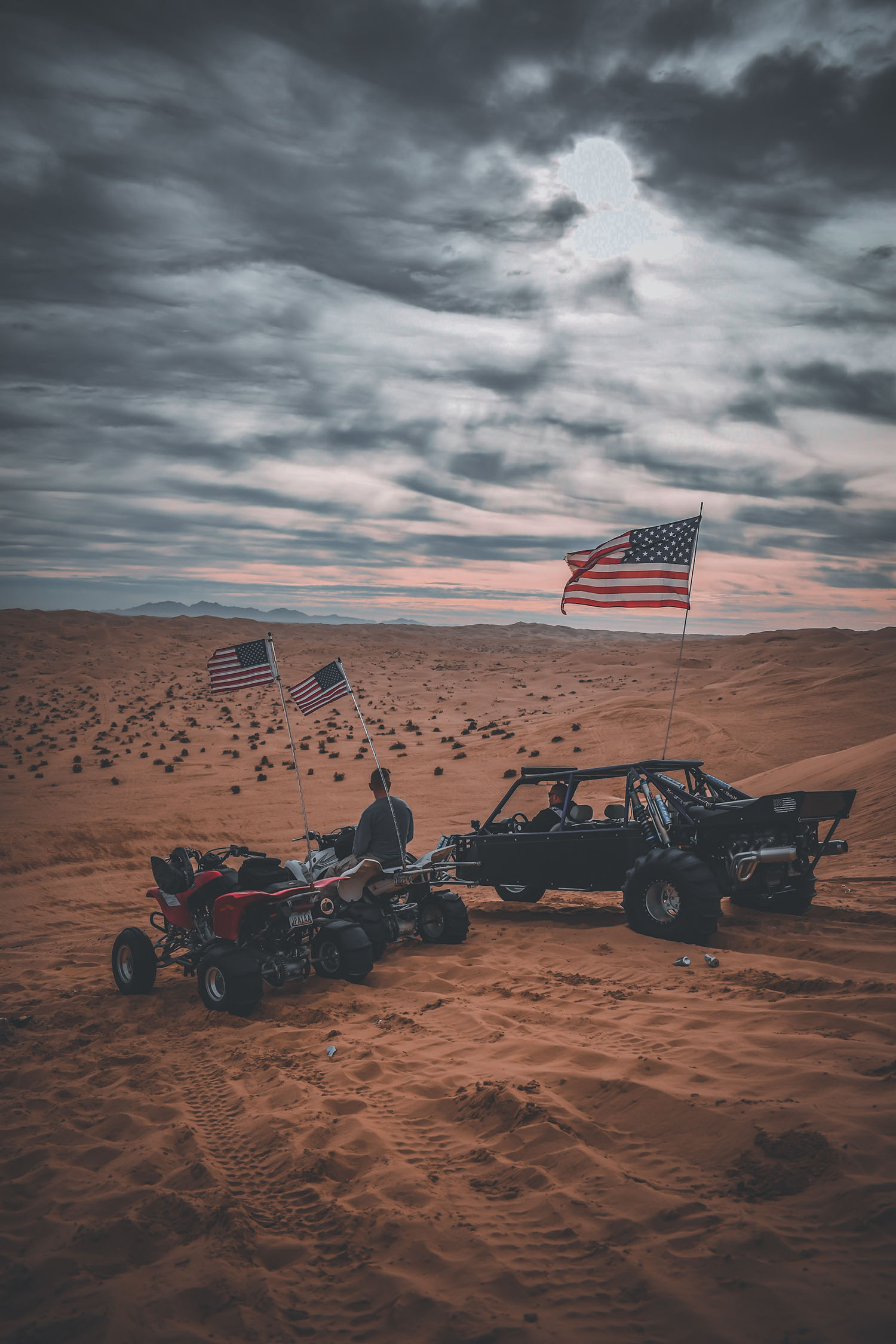 Jayden Sanford Four Wheeling in Yuma -Flags