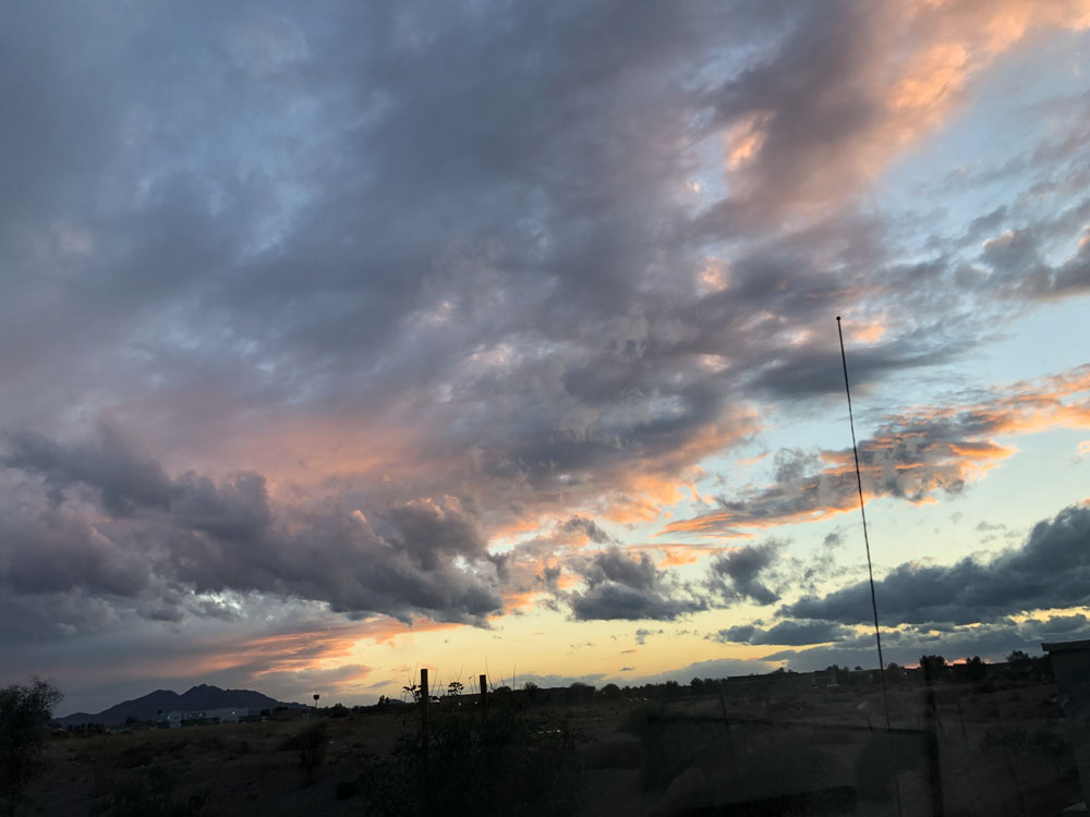 pretty pink and blue sunset