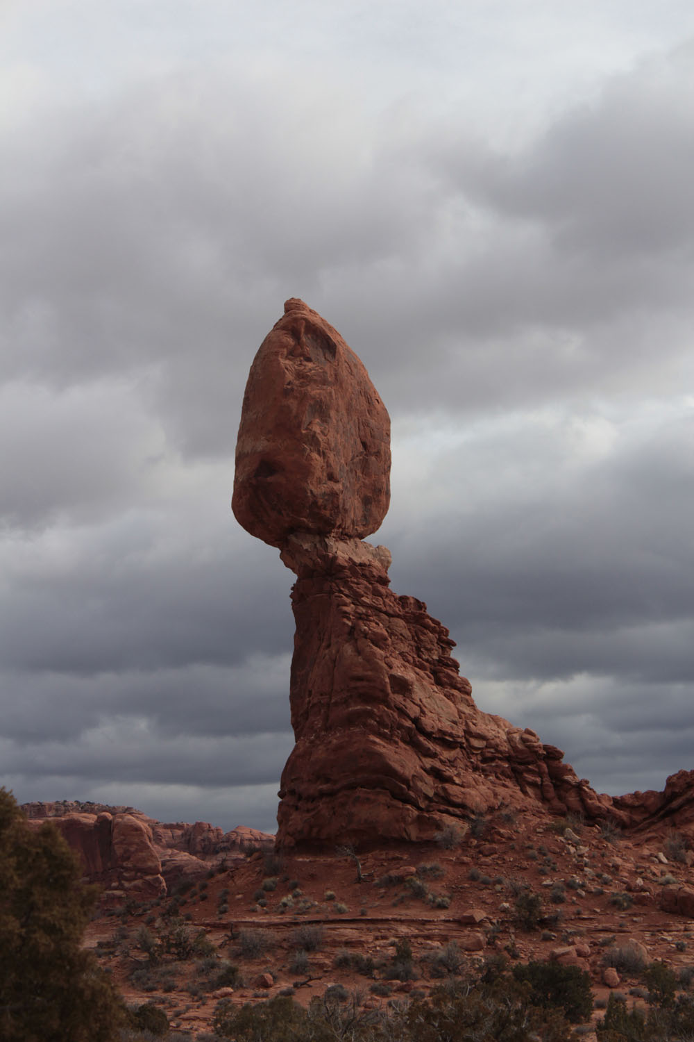 Another famous rock formation in Arches National park called Balance Rock.