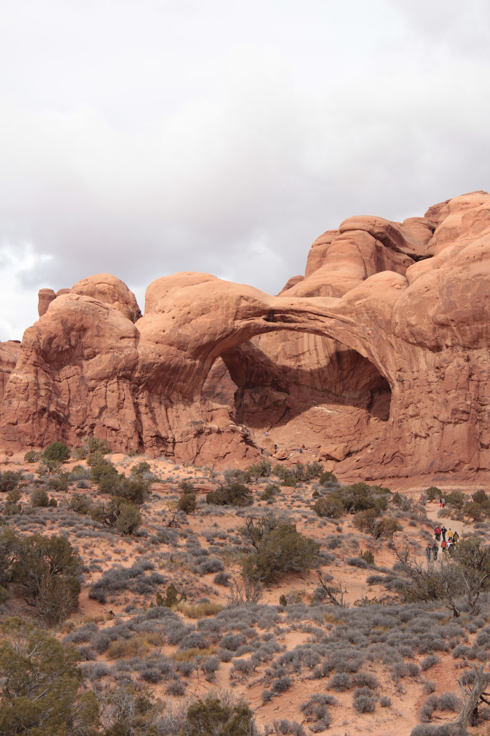  Close up of the Double arch at Arches National Park.