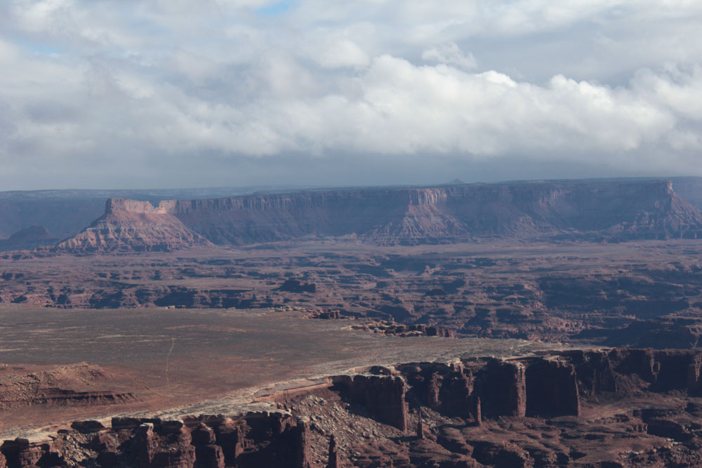 Miles and miles of mountains and canyons.